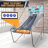SereneLife Dual Hoop Basketball Arcade Game Indoor LED Scoreboard Foldable Fun view 4