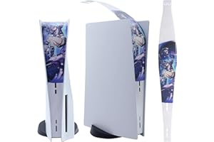 ZOKNES New version 2.0-PS5 Dust Cover Net for PS5 Console - Dustproof Heatsink Barrier for Playstation 5 Optical Drive/Digital Edition - Protects Against Pets Hair and Dust (SILVER WOLF)