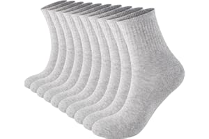 Womens 100% Cotton Cushioned Ankle Socks, Thick Athletic Quarter Socks Mini Crew Socks.