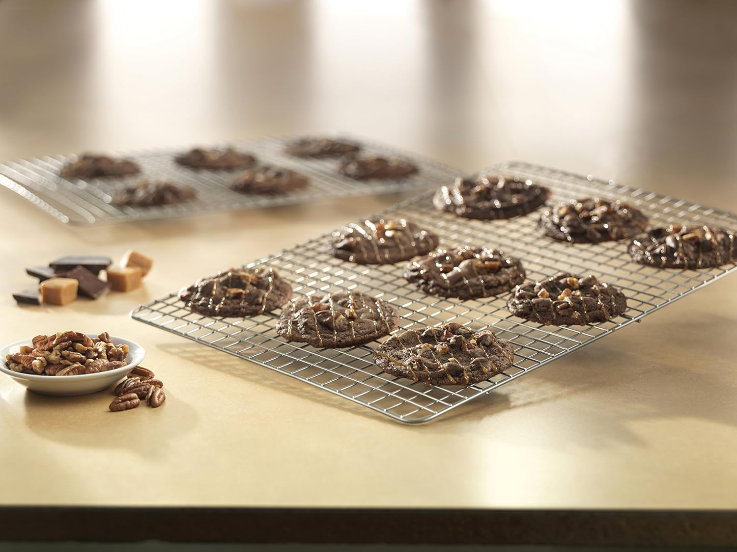 USA Pan Half Sheet Bakeable Nonstick Cooling Rack, Pan, Stainless: Kitchen & Dining