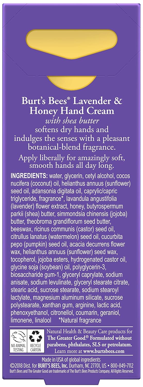 Burt's Bees Lavender & Honey Hand Cream By Burts Bees for Unisex - 1 Oz Hand Cream, 1 Oz (I0089152) : Beauty