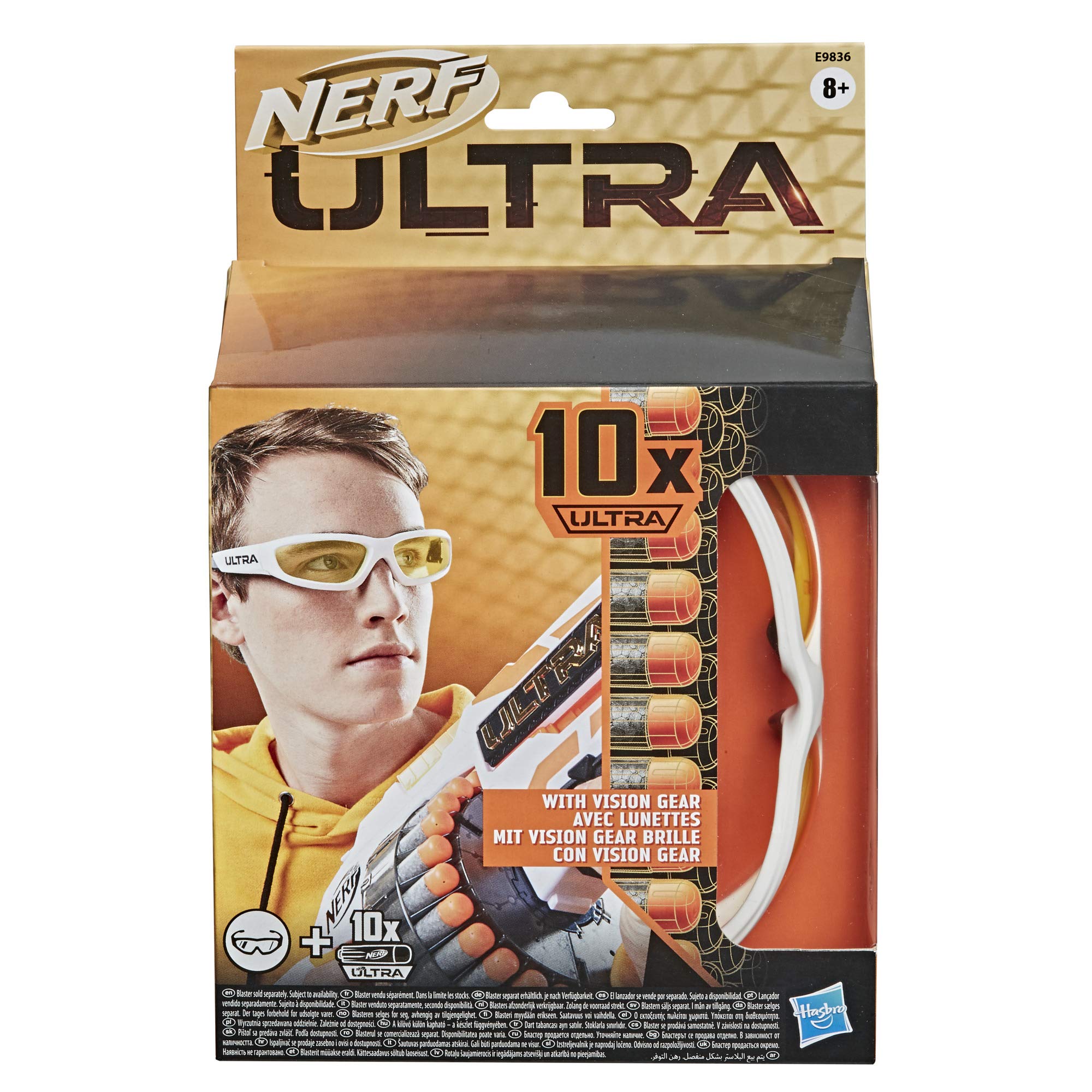 Hasbro Nerf Ultra - 10 Darts and Vision Gear Glasses (Refill for Nerf Ultra Blaster with a Pair of Protective Glasses)
