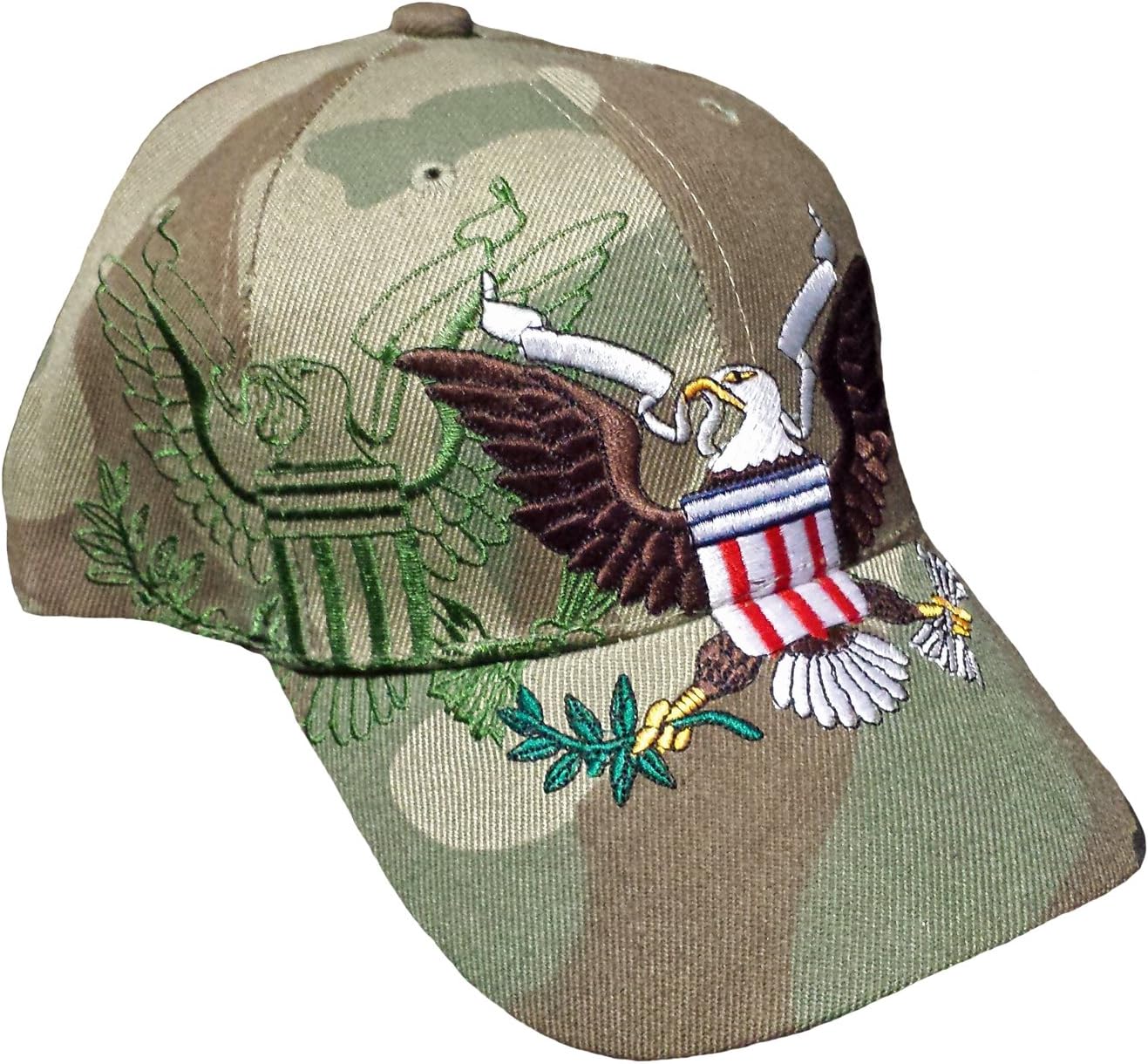 Patriotic Baseball Cap Camouflage Bald Eagle Camo Hat American Flag