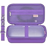 BOVKE Hard Travel Speaker Case for Bose New SoundLink Flex Speaker (2nd Gen) / Bose SoundLink Flex Bluetooth Portable Speaker, Extra Mesh Pocket for Bose Charger, Cables, Purple (W/Shoulder Strap)