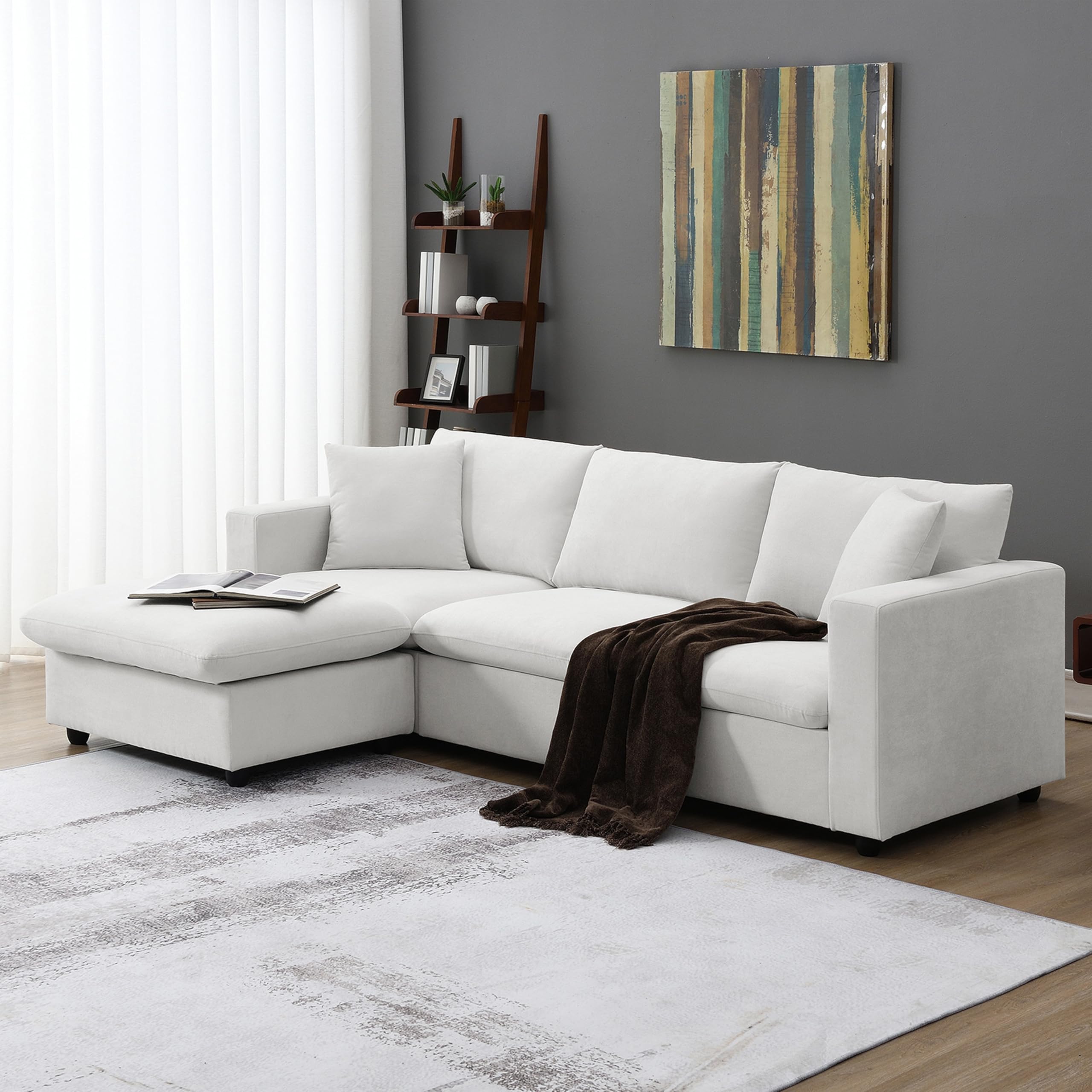 L-Shaped Reversible Sectional Sofa Modular Cloud