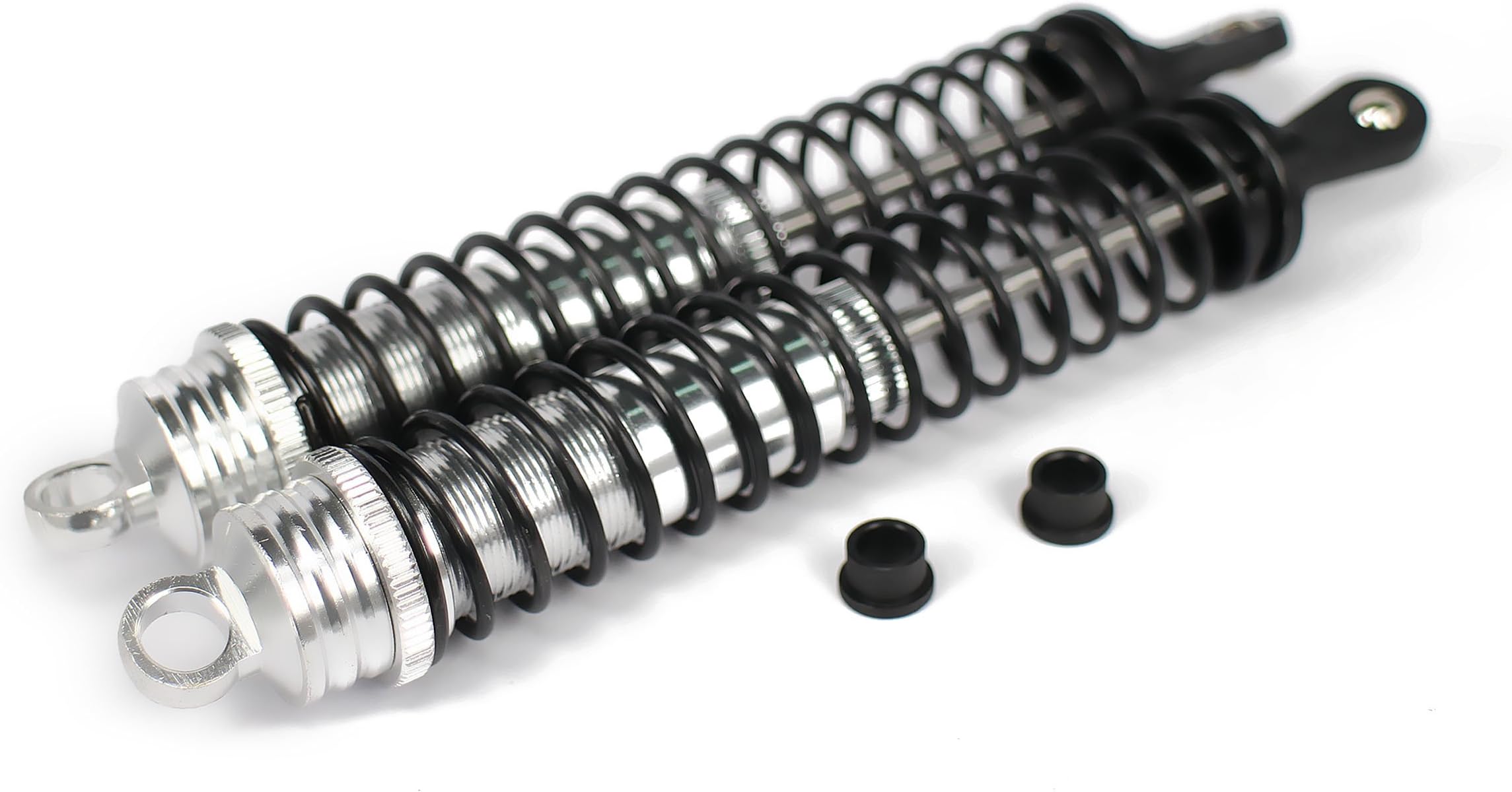 RCAWD Shock Absorber Damper 81002 140mm Oil Filled Adjustable Aluminum for Rc Car 1/8 Buggy Truck Upgraded Hop-Up Parts HPI HSP Traxxas Losi Axial Tamiya 2Pcs(Silver)