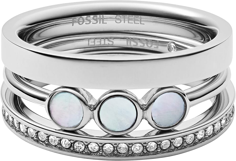 Fossil Trio Stainless Steel Rings Jewelry