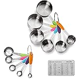 New Star Foodservice 1028065 Stainless Steel 18/8 12-Piece Measuring Cup and Spoon Set