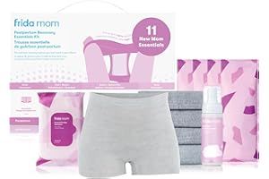 Frida Mom 11pc Postpartum Essentials Kit Gift Set, Hospital Bag Must Haves for New Mom, Includes 4 Disposable Postpartum Unde