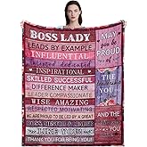 Yuunheg Boss Gifts for Women, Best Boss Lady Gifts for Women,Premium 60x50 Inch Flannel Blanket,Executive Appreciation Present for Managers, Leaders on Birthday Christmas Corporate Occasions