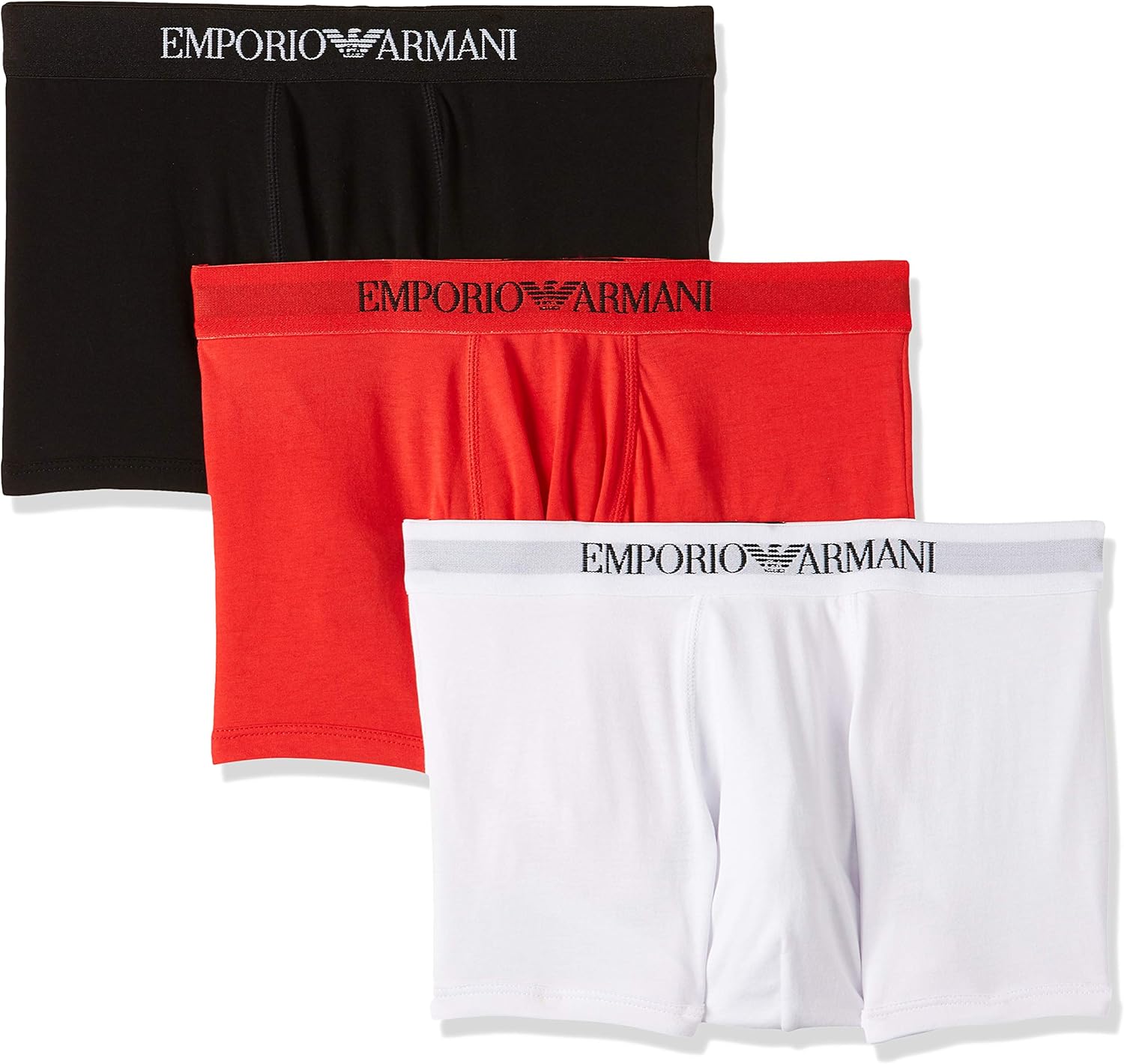 Emporio Armani Men's 3-Pack Cotton Trunks: Clothing
