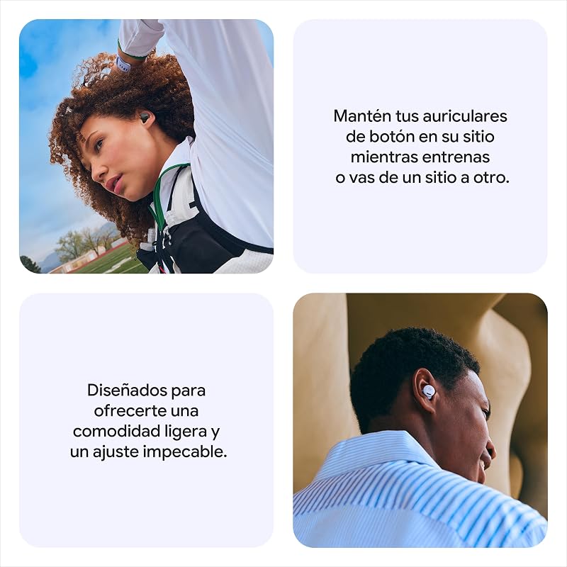 Pixel Buds 2a - Auriculares de botón inalámbricos con Cancelación de Ruido Activa - Ligeros y cómodos - Resistentes al Agua - Compatibles con Bluetooth - Verde Musgo