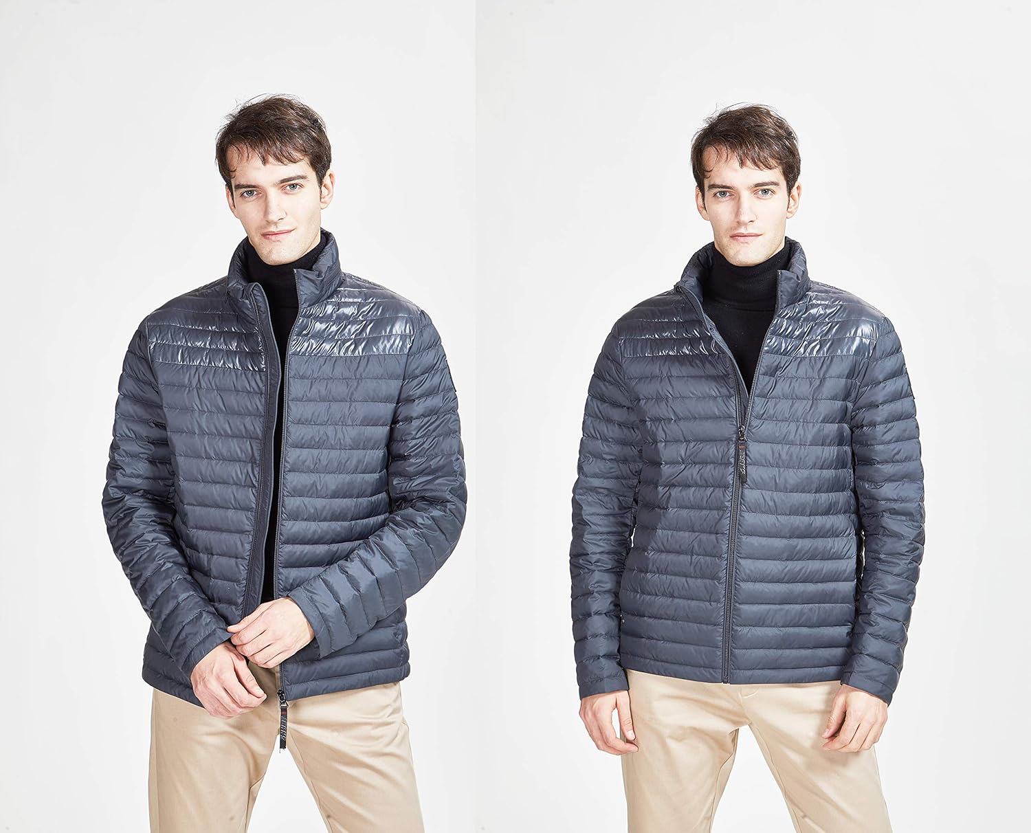TIGER FORCE Winter Puffer Jacket for Men Hooded Quilted Active Coats Cotton Padded Outerwear Snowjacket Autumn at  Men’s Clothing store