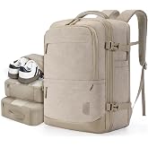 BAGSMART 37L Expandable Travel Backpack Compression Carry On Daypack | Weekender Bag Fits 17" Laptop. Water Resistant Luggage with Packing Cubes and Shoe Pouch.