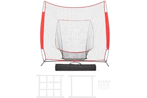 �鶹�� Basics Portable Baseball & Softball Hitting, Pitching, Practice Net, 2.13 x 2.13 m
