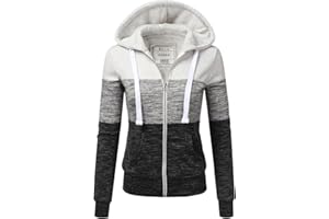 DOUBLJU Lightweight Thin Zip-Up Hoodie Jacket for Women with Plus Size