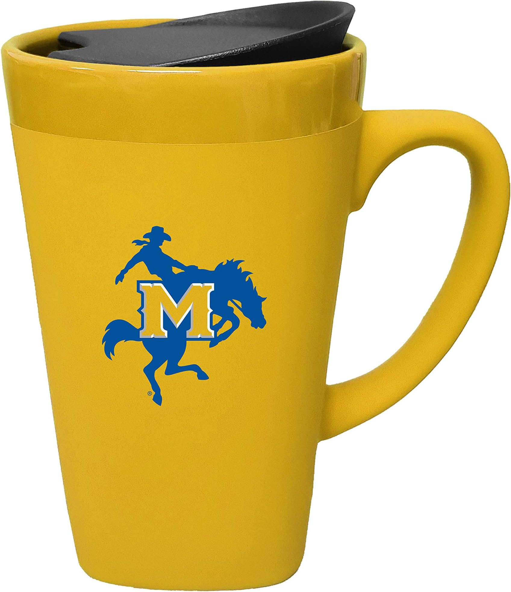 The Fanatic Group Mcneese State University Ceramic Mug with Swivel Lid, Design-1 - Gold