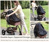 PewinGo Universal Stroller Sun Shade UPF50+ Zipper Breathable Double Layer view 5