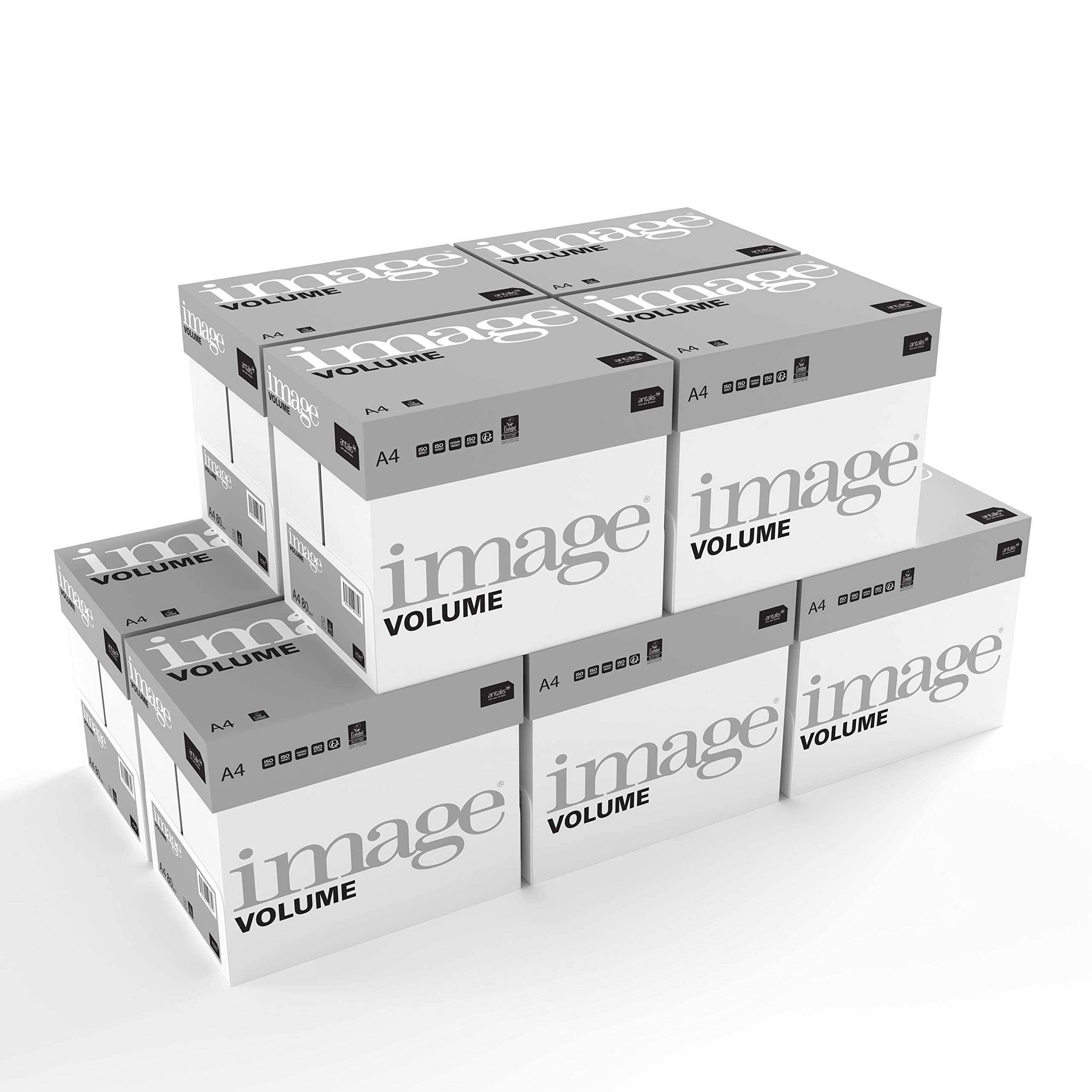 IMAGE Volume A4 White Multi-Purpose Paper 80gsm - 10 Boxes - 50 Reams of 500 Sheets - 25,000 Sheets