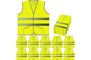 PeerBasics Pocket Safety Vest Bulk Pack Reflective High Visibility Men Women