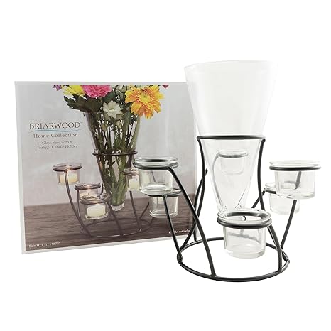 Buy Stonebriar Glass Vase Tea Light Votive Set Modern Table