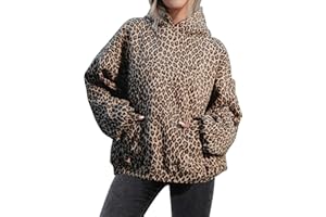 MSBESYOR Leopard Print Oversized Hoodie for Men Women Cheetah Graphic Printed Hooded Sweatshirts Streetwear Pullover Hoodies