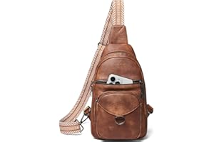 Leresas 7L Sling Bag for Women Crossbody Bag Sling Purse Fanny Packs Vegan Leather Chest Bag Trendy Handbag Travel Anti Theft