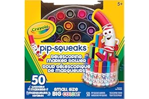 Crayola Lot de 50 mini marqueurs télescopiques Pip-Squeaks pour arts et travaux manuels (58-8750)