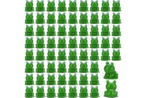 HYBEADS 80 Pcs Mini Frog Garden Decor Tiny Green Frog Resin Figurines Miniature Outdoor and Home Decor