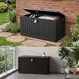 Olsen & Smith 270L Garden Storage Box Bench Seat Lockable Waterproof view 6