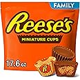 REESE'S Miniatures Milk Chocolate Peanut Butter Cups, Candy Family Pack, 17.6 oz