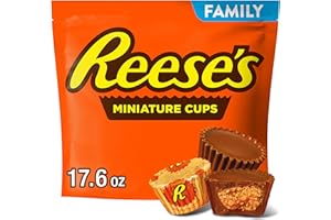 REESE'S Miniatures Milk Chocolate Peanut Butter Cups, Candy Family Pack, 17.6 oz