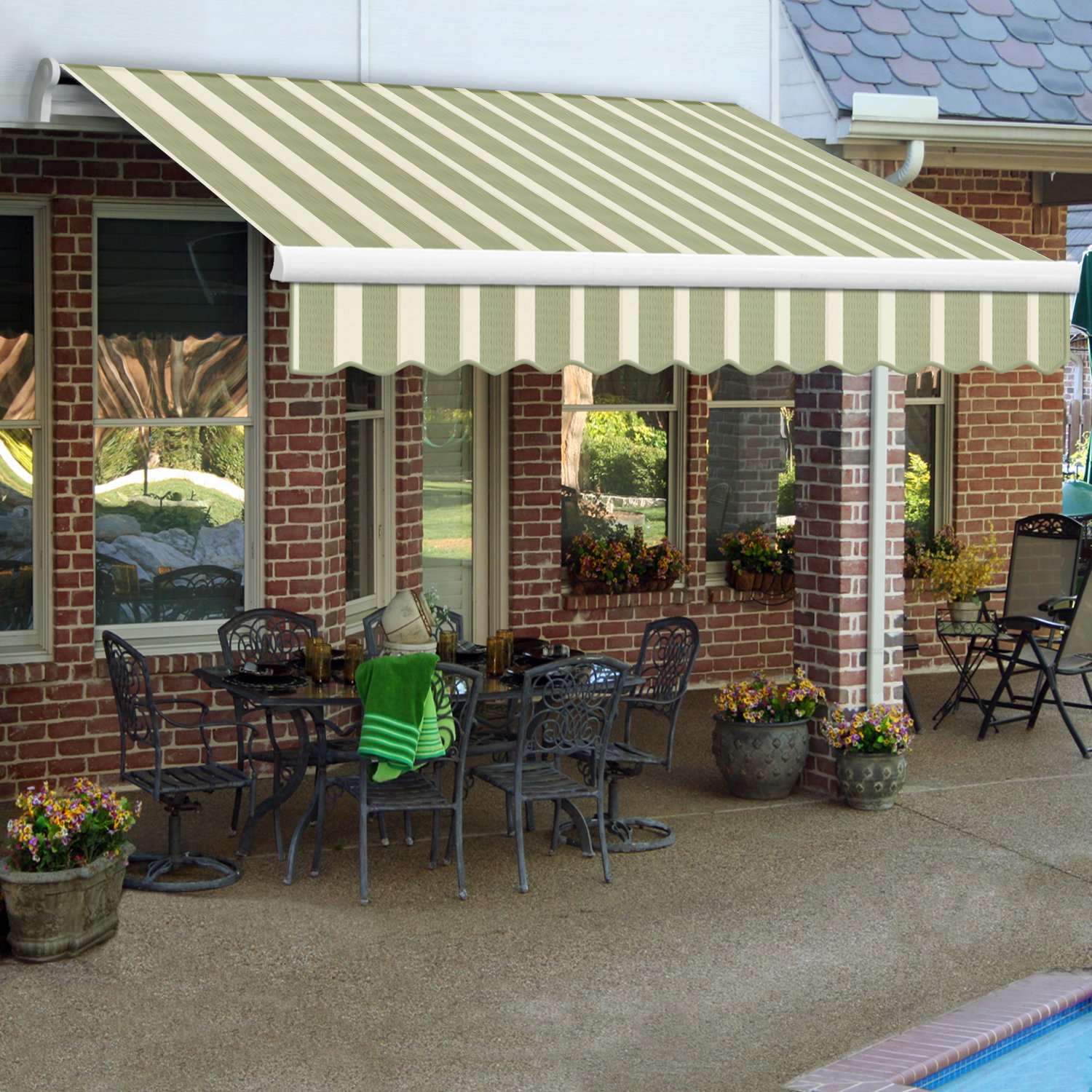 Amazoncom AWNTECH 20 Feet Maui LX Manual Retractable Awning 120