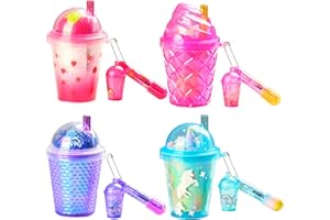 REAL LITTLES Cute Cups, Full of Tiny Surprises, Reveal 4 Cute Tiny Stationery Surprises That Really Work Plus 1 Cute Mini Cup Charm, 4 Cute Cups to Collect - Styles May Vary