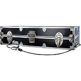 C&amp;N Footlockers College Dorm Room Under Bed - The Slim Lockable Trunk - 32 x 18 x 8.25 Inches (With Cable Lock)