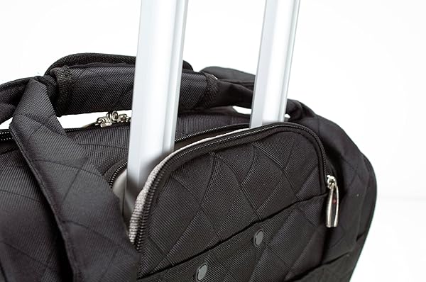 ROCKLAND MELROSE UPRIGHT WHEELED UNDERSEATER CARRY-ON LUGGAGE, BLACK, 15-INCH
