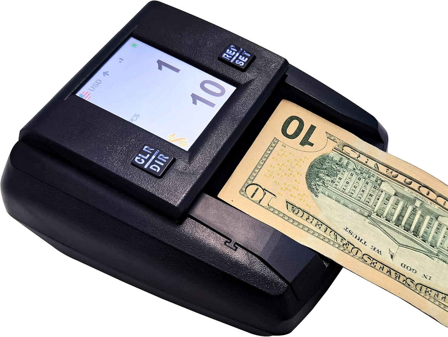 Demotio New Generation Professional Counterfeit Bill Money Detector Venus DB-90 with True-Color Large LCD Display and Full Coverage IR/MG/MT Detection Sensors : Office Products