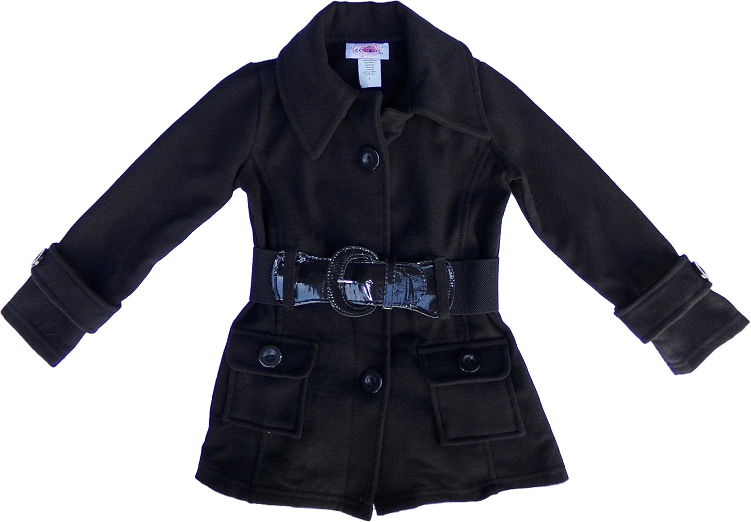 girls black smart coat