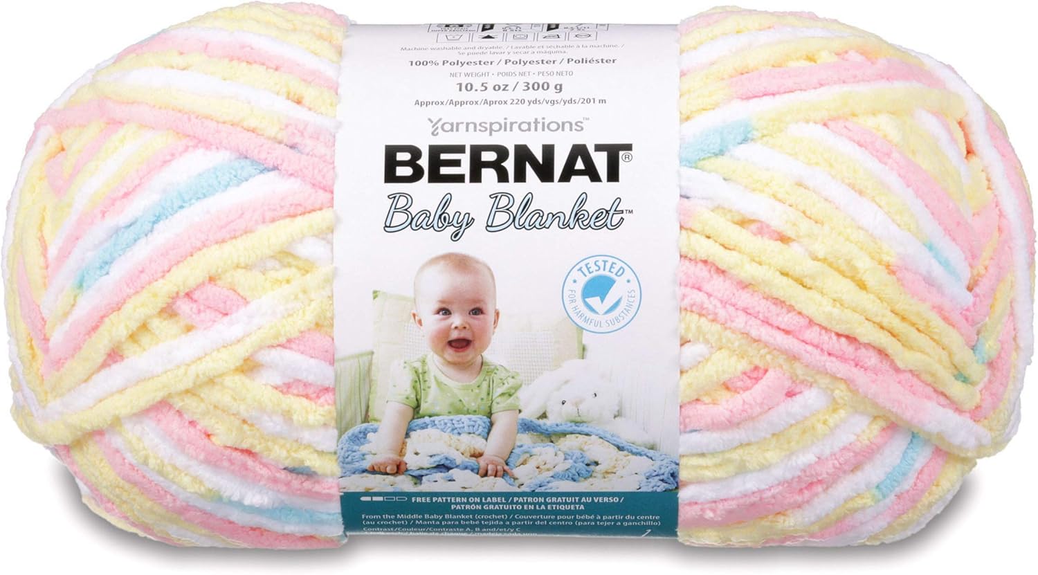Bernat 16110404616 485620 Baby Blanket Yarn (6) Super Bulky Gauge
