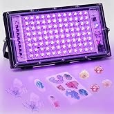Feghezja UV Light for Resin, Portable UV Black Light, 100W Fast 3D Printer Curing UV Lamp, Jewelry Making Supplies for Resin UV, DIY Craft, Glow Party, Fluorescent Poster, Halloween, Body Paint
