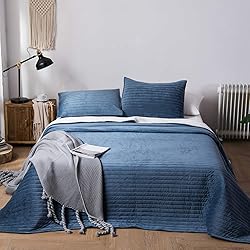 KASENTEX Plush Poly Velvet Lavish Design Quilt Set