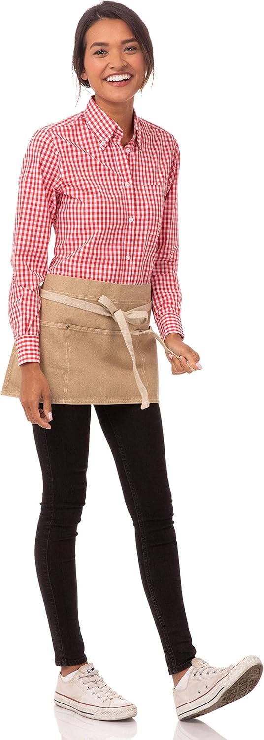 Chef Works Unisex Austin Waist Apron, Natural, One Size: Clothing