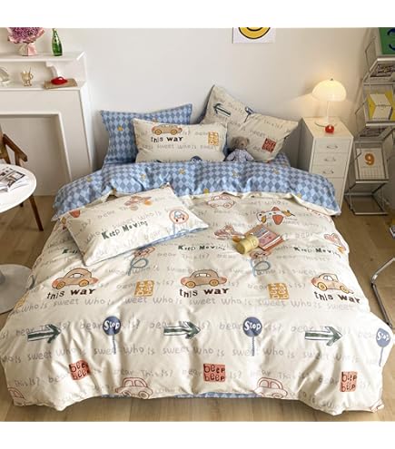 Castle Fairy Set di biancheria da letto per bambini, ragazze e donne, con motivo a coccinella