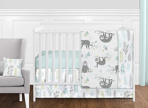 sloth crib bedding set