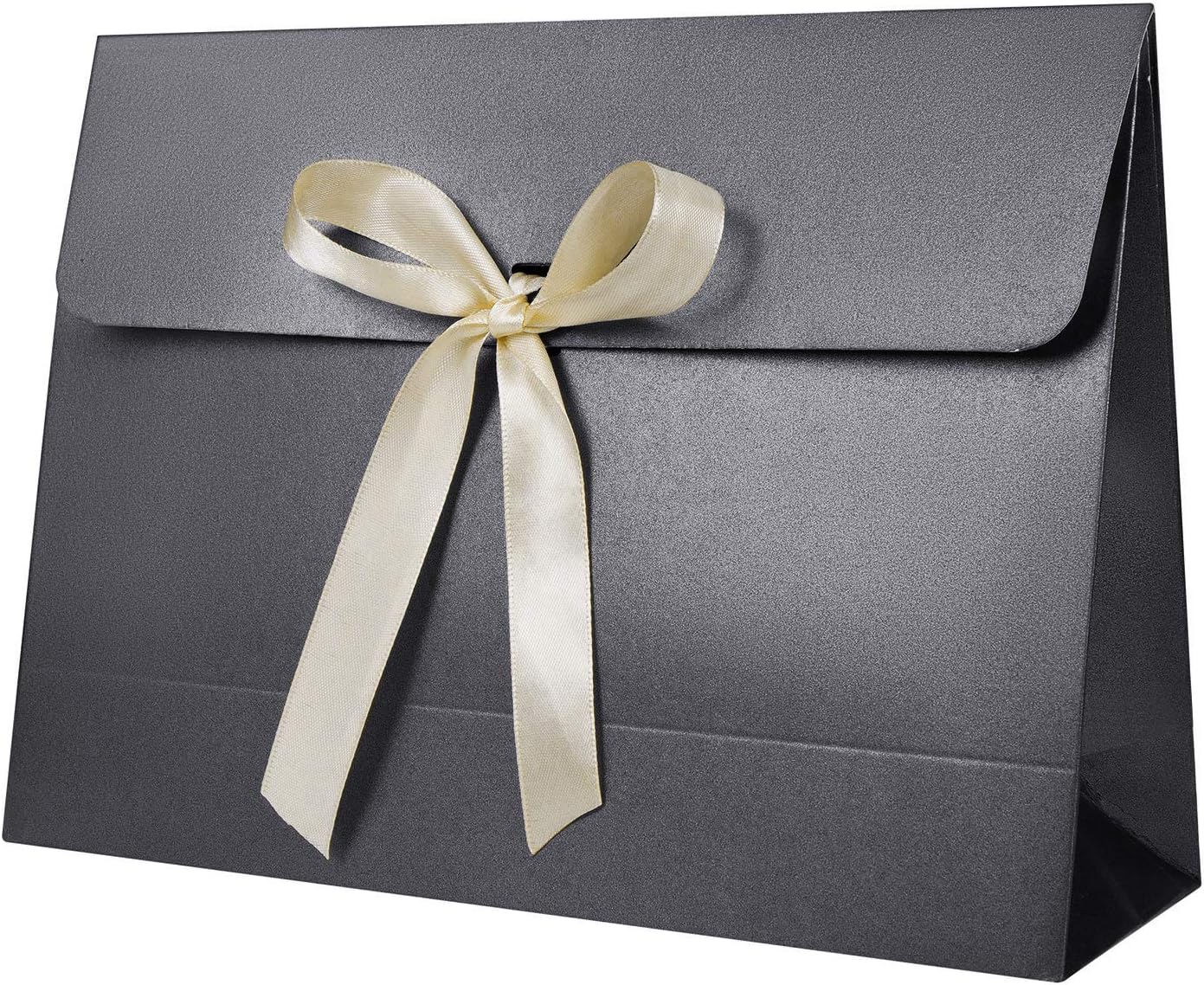Envelope Gift Box,Silk Scarf Packaging Box With Elegant Bow Ribbon Party Gift Box Solid Color Cardboard Packaging Bag Large Present Bag Paper Party Bags For Birthday Wedding Baby Shower Xmas(10 Pcs)