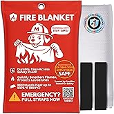 Marshall Fire Blankets Emergency for Home 1 Pack – 40x40 Emergency Blanket Fire Safety Made in USA. Fire Blanket for Home and Kitchen, and Business. Less of A Mess Than A Kitchen Fire Extinguisher
