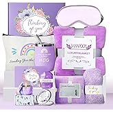 Get Well Gifts for Women, Thinking of You Gift Basket, Unique Self Care Package Relaxing Spa Gift Set, Birthday Gifts Box for Woman, Stocking Stuffers Christmas Gifts for Women Teens Adults, Purple
