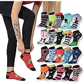 Tipi Toe Women’s 20 Pack Colorful Low Cut Socks – Lightweight, Breathable Design for All-Day Comfort Sizes 9-11/10-13