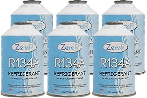 ZeroR® R134a Refrigerant for MVAC use in a 12oz Self-Sealing Container (6 Pack)
