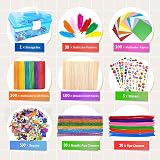 obqo 1000+ Pcs Kids Craft Box Kit Arts and Crafts Set Blue view 2